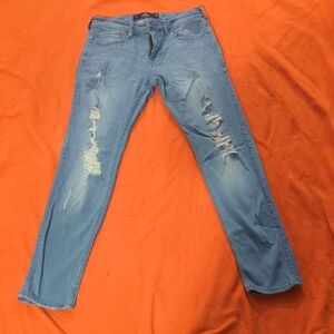 Hollister Light Blue Distressed Skinny Jeans